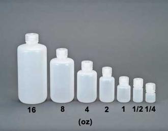 Leak Proof Water Bottles, Natural HDPE Narrow Mouth Bottles w