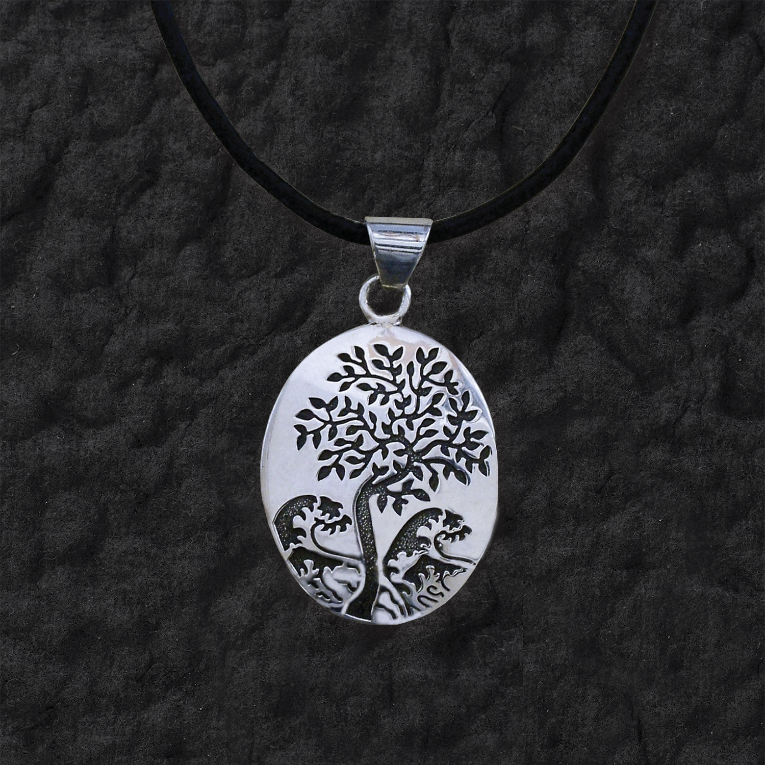 Oval Tree Pendant Necklace By Silverwaves Jewelry | Boundary Waters Catalog