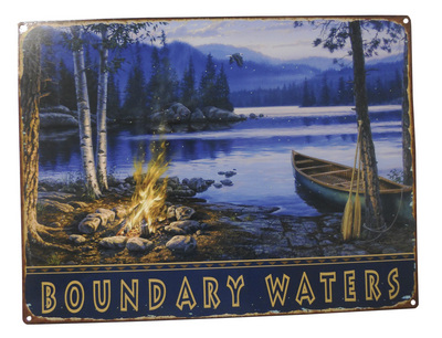  Boundary Waters Lake Canoe Fire Sign