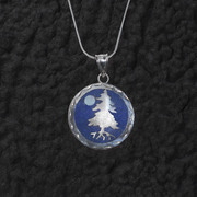 Tree Moon Lapis Pendant 