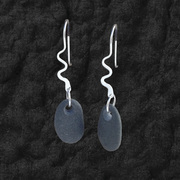 Wavy Lake Stone Earrings