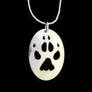 Wolf Paw Silver Pendant