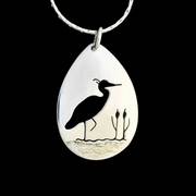 Heron in the Reeds Pendant
