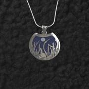 Hidden Heron Pendant with Lapis