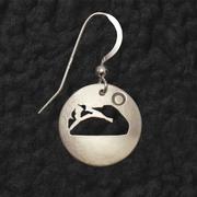 Loon with Chicks Shadow Earrings
