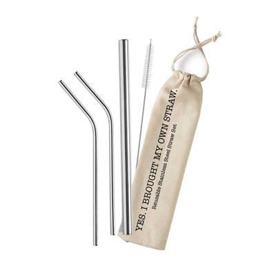  Shell Creek Stainless Steel Straw Set With Canvas Pouch Yes I Brought My Own Straw