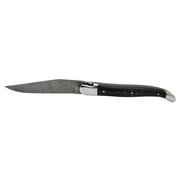 Laguiole Folding Knife Damascus 12cm Ebony