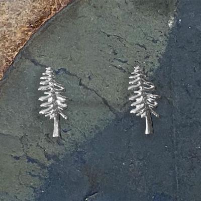  Sterling Silver Spruce Post Earrings