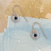 Sapphire & Silver Earrings