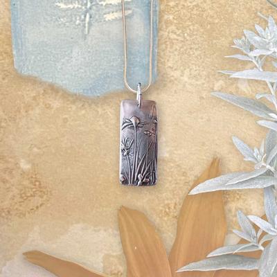  Wildflowers Rectangle Pendant