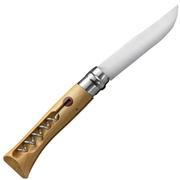  Opinel No 10 Beechwood With Corkscrew Folding Knife