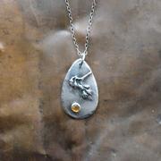 Dogbane and Citrine Pendant