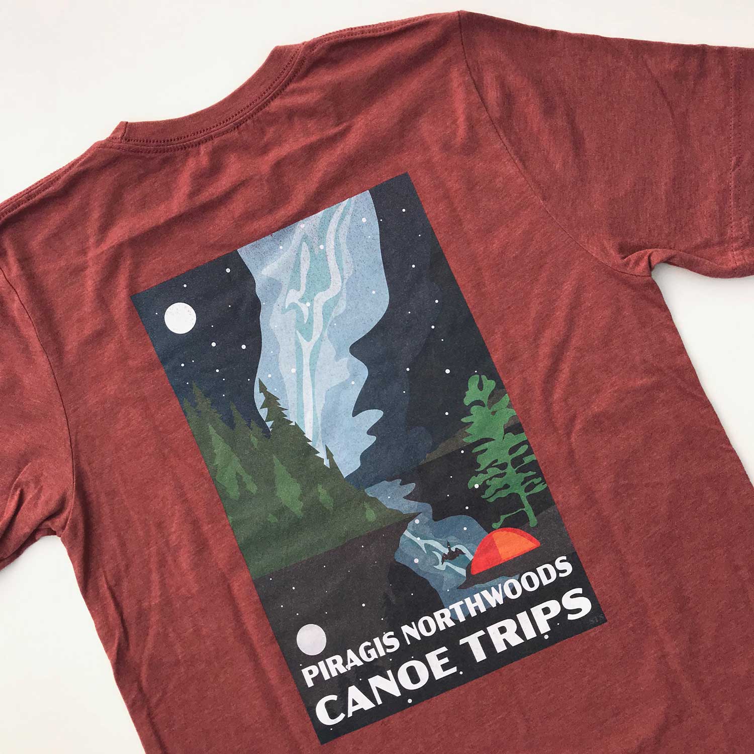 Night Sky Scene Piragis Tee Shirt | Boundary Waters Catalog